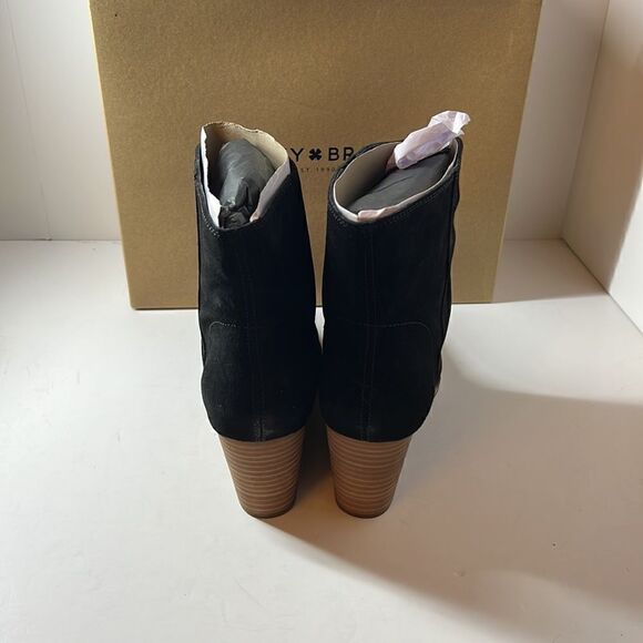 Lucky Brand Wafael Wedge Booties Black Suede Size 8.5 M - Picture 4 of 6